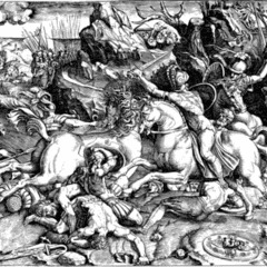 gravure représentant une bataille